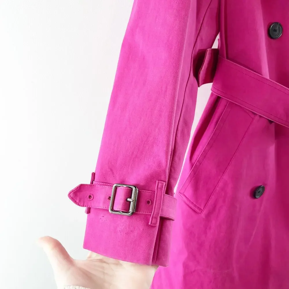 Burberry Pink Trench Coat - Picture 6 of 12